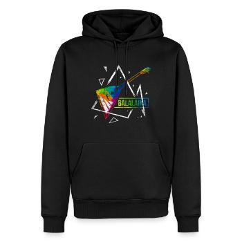 Balalaika Polygon Geschenk - Männer Premium Bio Hoodie - Schwarz - Vorne - Nico (187cm)