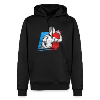 darts player - Men’s Premium Organic Hoodie - black - Front - Nico (187cm)