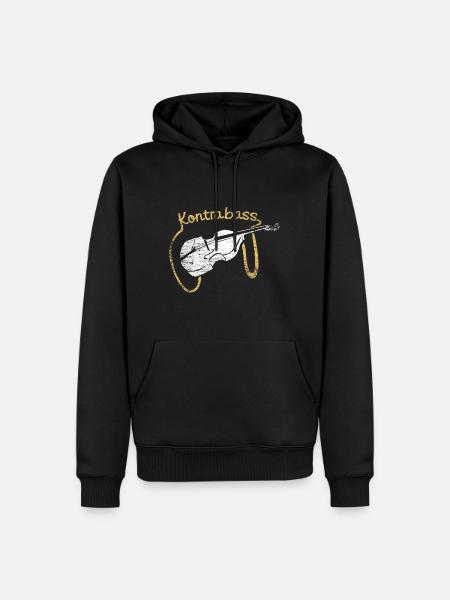 Musicien contrebasse - Sweat à capuche Premium bio Homme - noir