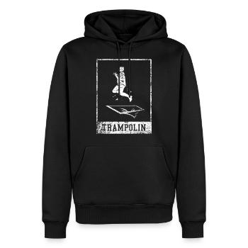 Trampoline springboard gift - Men’s Premium Organic Hoodie - black - Front - Nico (187cm)