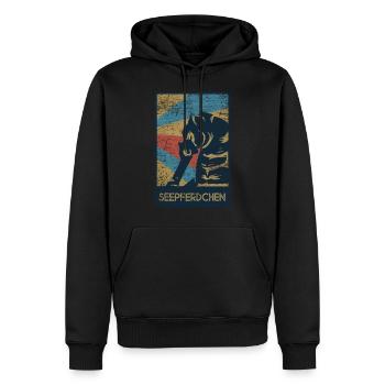 Seepferdchen Geschenk - Männer Premium Bio Hoodie - Schwarz - Vorne - Nico (187cm)