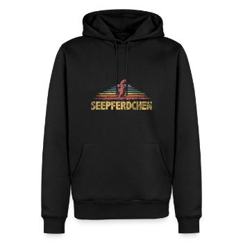 Seepferdchen Geschenk - Männer Premium Bio Hoodie - Schwarz - Vorne - Nico (187cm)