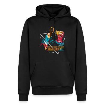Archäologe Polygon Geschenk - Männer Premium Bio Hoodie - Schwarz - Vorne - Nico (187cm)