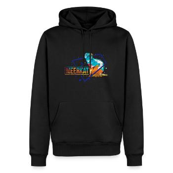 Surpère cadeau polygone - Sweat à capuche Premium bio Homme - noir - Devant - Nico (187cm)