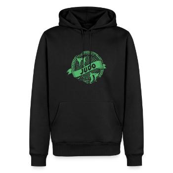 Judoka Arts martiaux Arts martiaux Judo Combat Judo - Sweat à capuche Premium bio Homme - noir - Devant - Nico (187cm)