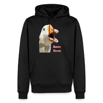 Angry Gans - Gans, Gänse, - Männer Premium Bio Hoodie - Schwarz - Vorne - Nico (187cm)
