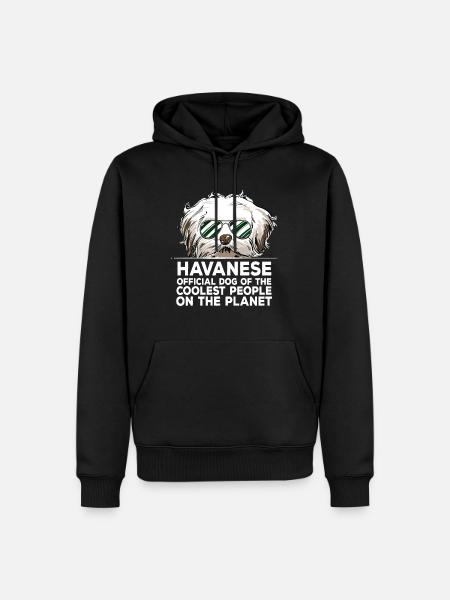 Chien officiel havanais des gens les plus cool - Sweat à capuche Premium bio Homme - noir