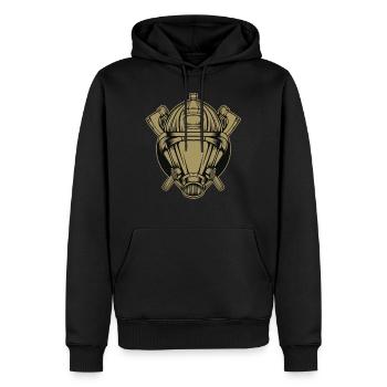 fire Department - Men’s Premium Organic Hoodie - black - Front - Nico (187cm)