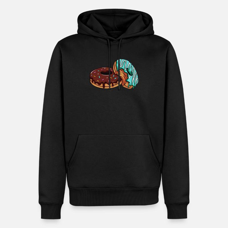Donuts - Sweat à capuche Premium bio Homme - noir