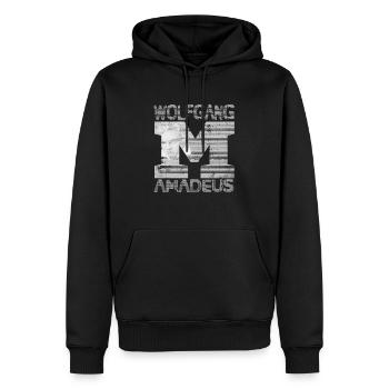 Mozart - Wolgang Amadeus - Men’s Premium Organic Hoodie - black - Front - Nico (187cm)