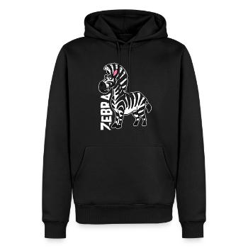 Zebra - Männer Premium Bio Hoodie - Schwarz - Vorne - Nico (187cm)