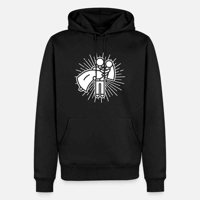 Conception de mariage - Sweat à capuche Premium bio Homme - noir