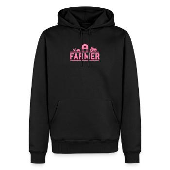 Mama Bäuerin Landwirt Bauer Landwirtin - Männer Premium Bio Hoodie - Schwarz - Vorne - Nico (187cm)