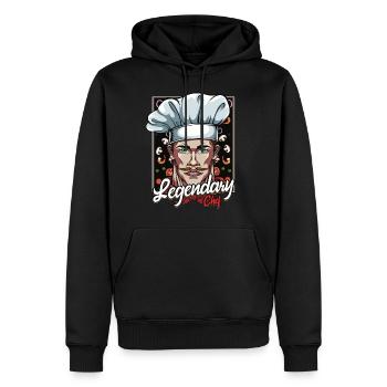 Idée cadeau Chef Chef Cuisine Cuisine - Sweat à capuche Premium bio Homme - noir - Devant - Nico (187cm)