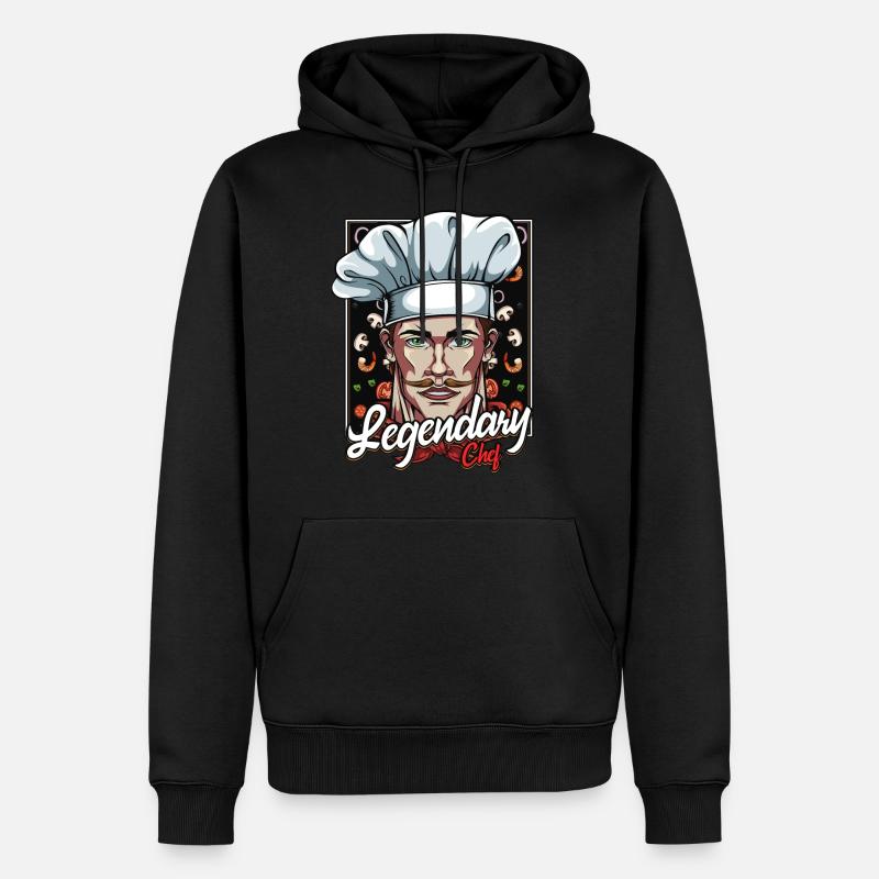 Chefkoch Küchenchef Kochkunst Kochen Geschenkidee - Männer Premium Bio Hoodie - Schwarz