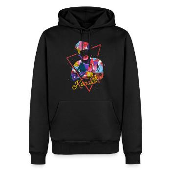 Konditor - Männer Premium Bio Hoodie - Schwarz - Vorne - Nico (187cm)