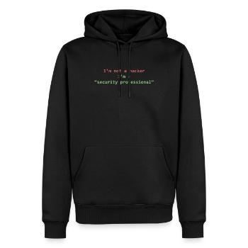 I'M Not A Hacker I'M A Security Professional - Men’s Premium Organic Hoodie - black - Front - Nico (187cm)