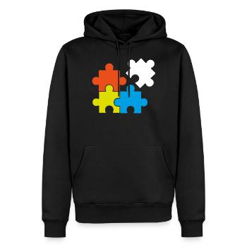 Puzzel Retrogaming Geschenk Legespiel Spiel Games - Männer Premium Bio Hoodie - Schwarz - Vorne - Nico (187cm)