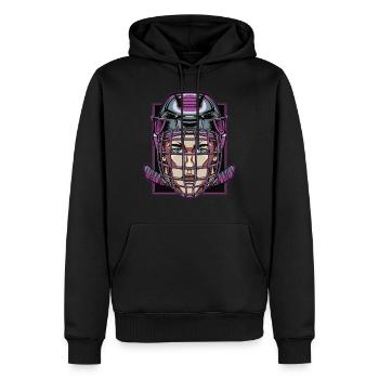 Hockey Eishockeyspieler Eishockey Maske Eissport - Männer Premium Bio Hoodie - Schwarz - Vorne - Nico (187cm)