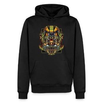 Hockey Gepard Leopard Raubkatze Raubtier Eishockey - Männer Premium Bio Hoodie - Schwarz - Vorne - Nico (187cm)