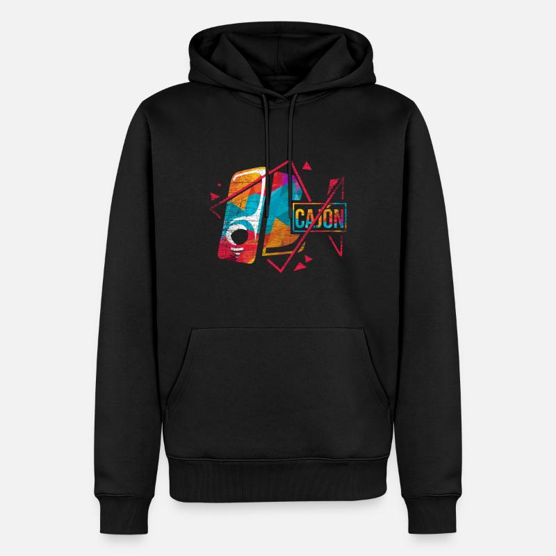 cajón - Sweat à capuche Premium bio Homme - noir