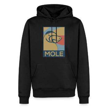 Maulwurf - Männer Premium Bio Hoodie - Schwarz - Vorne - Nico (187cm)