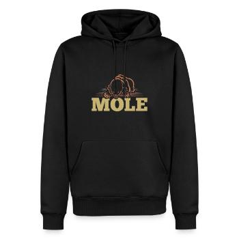 Maulwurf - Männer Premium Bio Hoodie - Schwarz - Vorne - Nico (187cm)