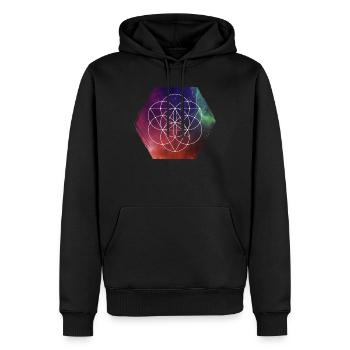 Sacred Geometry - Seed Of Life - Men’s Premium Organic Hoodie - black - Front - Nico (187cm)