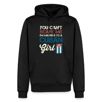 Cadeau de mari pour homme marié à une femme cubaine - Sweat à capuche Premium bio Homme - noir - Devant - Nico (187cm)