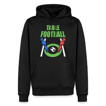 Tischfußball - Männer Premium Bio Hoodie - Schwarz - Vorne - Nico (187cm)