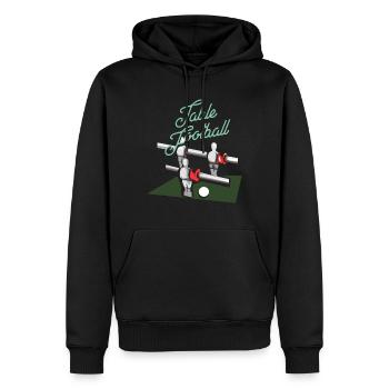 Tischfußball - Männer Premium Bio Hoodie - Schwarz - Vorne - Nico (187cm)