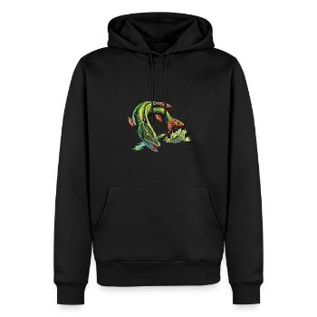 Raubfisch Angeln - Hecht - Angler Geschenk - Männer Premium Bio Hoodie - Schwarz - Vorne - Nico (187cm)