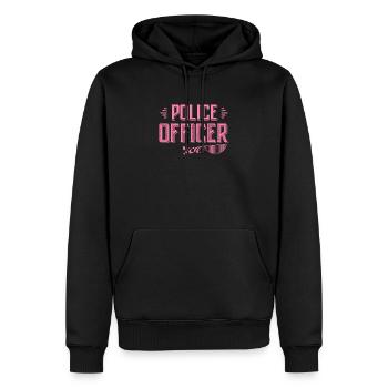 Policewoman - Men’s Premium Organic Hoodie - black - Front - Nico (187cm)