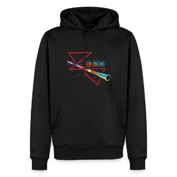Didgeridoo - Männer Premium Bio Hoodie - Schwarz - Vorne - Nico (187cm)
