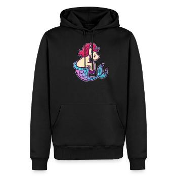 Einhorn Meerjungfrau Tier Fisch Magie Geschenk - Männer Premium Bio Hoodie - Schwarz - Vorne - Nico (187cm)