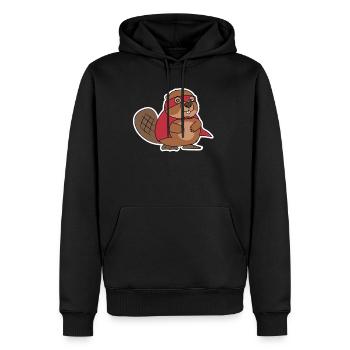 Cadeau de natation de la vie super-rivière castor rivière - Sweat à capuche Premium bio Homme - noir - Devant - Nico (187cm)