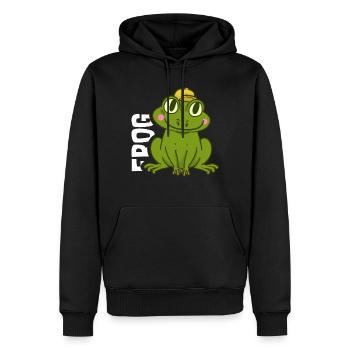 frogs - Men’s Premium Organic Hoodie - black - Front - Nico (187cm)