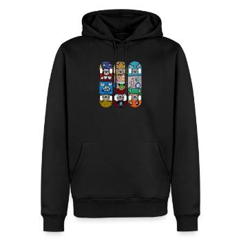 Graffiti Skateboard Monster Deck Skater Geschenk - Männer Premium Bio Hoodie - Schwarz - Vorne - Nico (187cm)