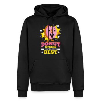 Retraites Phase Don Cadeau Enseignant Donut Stress - Sweat à capuche Premium bio Homme - noir - Devant - Nico (187cm)