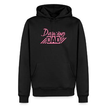 Danse Papa - Sweat à capuche Premium bio Homme - noir - Devant - Nico (187cm)