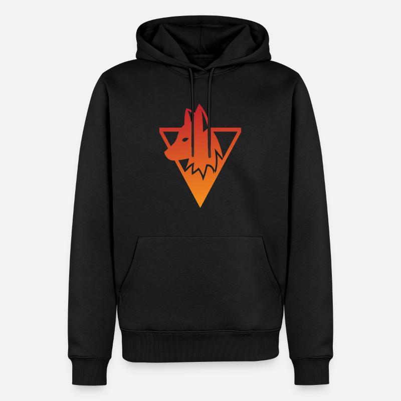 Fuchs - Männer Premium Bio Hoodie - Schwarz