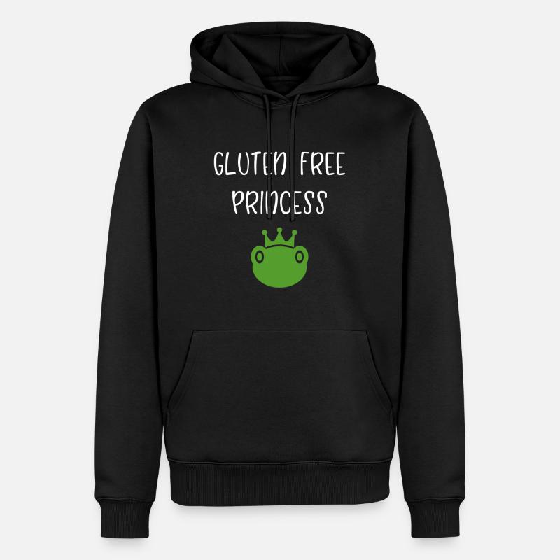Princesse sans gluten - Sweat à capuche Premium bio Homme - noir