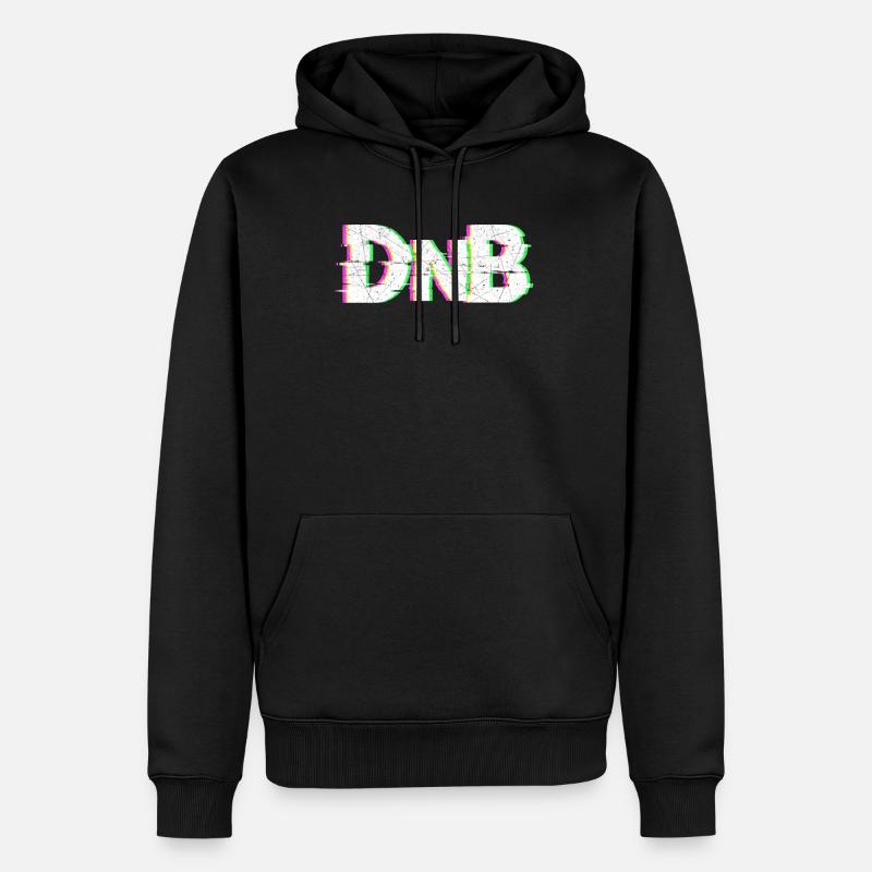DnB - Drum n Bass - Sweat à capuche Premium bio Homme - noir