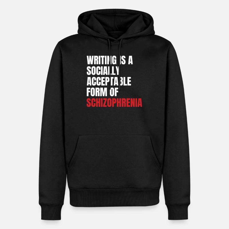 Schizofreni medvetenhet TShirt Design Writing - Ekologisk premiumluvtröja herr - svart