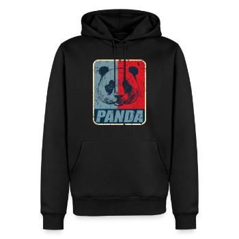 Panda - Sweat à capuche Premium bio Homme - noir - Devant - Nico (187cm)