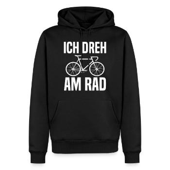 Fahrrad Radsport Radrennen Fahrradtour Rennrad - Männer Premium Bio Hoodie - Schwarz - Vorne - Nico (187cm)