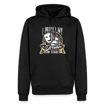 Theater Theatermaske Bühne Theatersport - Männer Premium Bio Hoodie - Schwarz - Vorne - Nico (187cm)