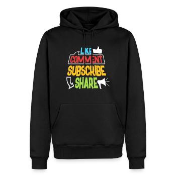 Vlogger Beauty Vlogger Geschenk - Männer Premium Bio Hoodie - Schwarz - Vorne - Nico (187cm)
