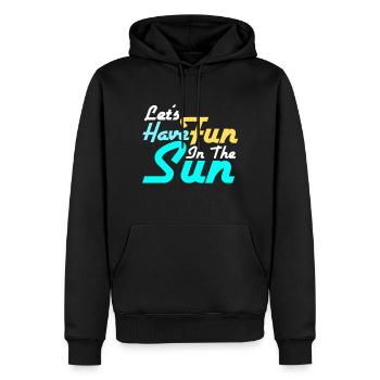 Sun - Men’s Premium Organic Hoodie - black - Front - Nico (187cm)