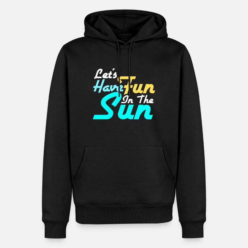 Sonne - Männer Premium Bio Hoodie - Schwarz